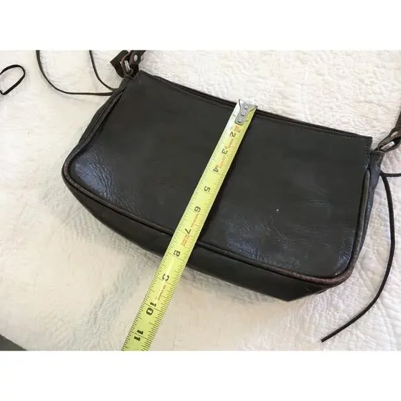 American West Dark Brown Tooled Leather Western Shoulder bag / Purse - Picture 7 of 9